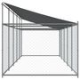 Voir la diapositive 5 : VIDAXL Cage pour chien avec toit et porte gris 10x2x2m acier galvanise