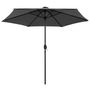 Voir la diapositive 2 : VIDAXL Parasol de jardin et lumieres LED mat en aluminium anthracite