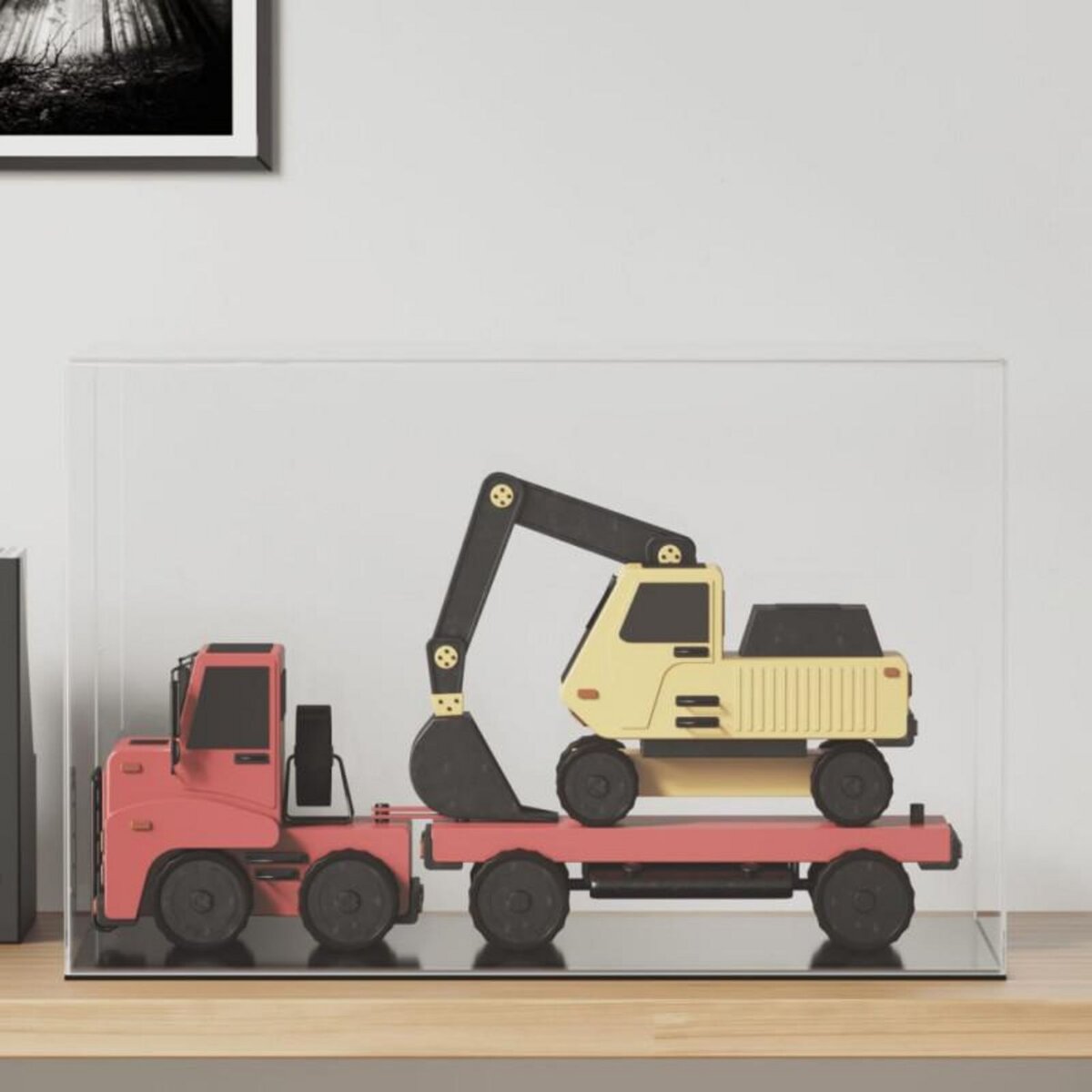 VIDAXL Boîte d affichage transparente 56x36x37 cm acrylique