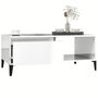Voir la diapositive 4 : VIDAXL Table basse Blanc brillant 90x50x36,5 cm Bois d'ingenierie