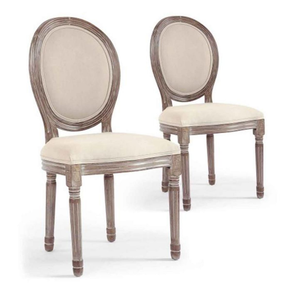 Paris Prix Lot de 20 Chaises Médaillon  Versailles  96cm Beige