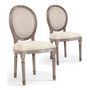 Voir la diapositive 1 : Paris Prix Lot de 20 Chaises Médaillon  Versailles  96cm Beige