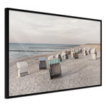 Paris Prix Affiche Murale Encadrée  Baltic Beach Chairs. Coloris disponibles : Jaune, Noir