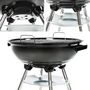 Voir la diapositive 4 : tectake Barbecue charbon sur roues sur 2 roues noir