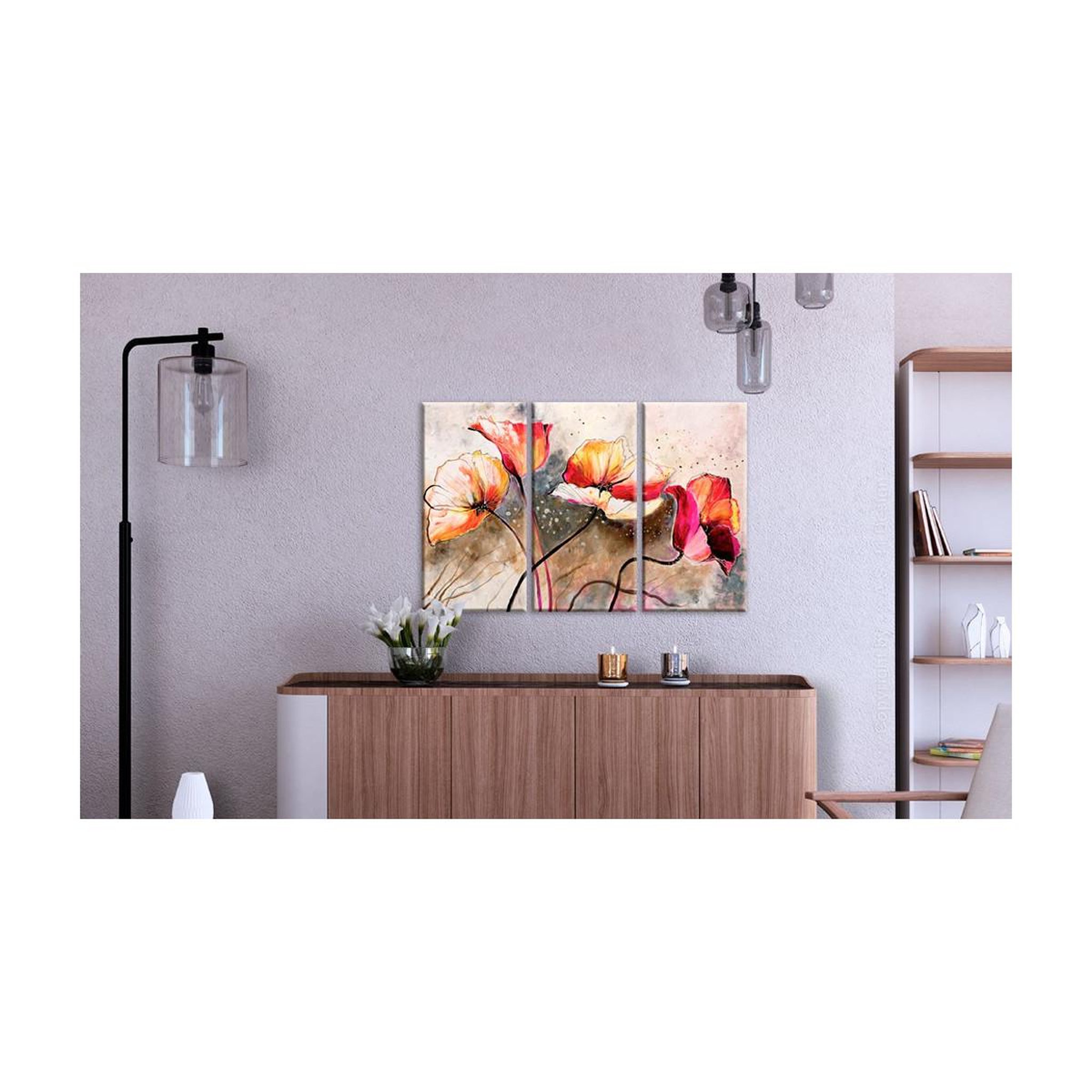 Voir la diapositive 2 : Paris Prix Tableau imprimé  dans des coquelicots