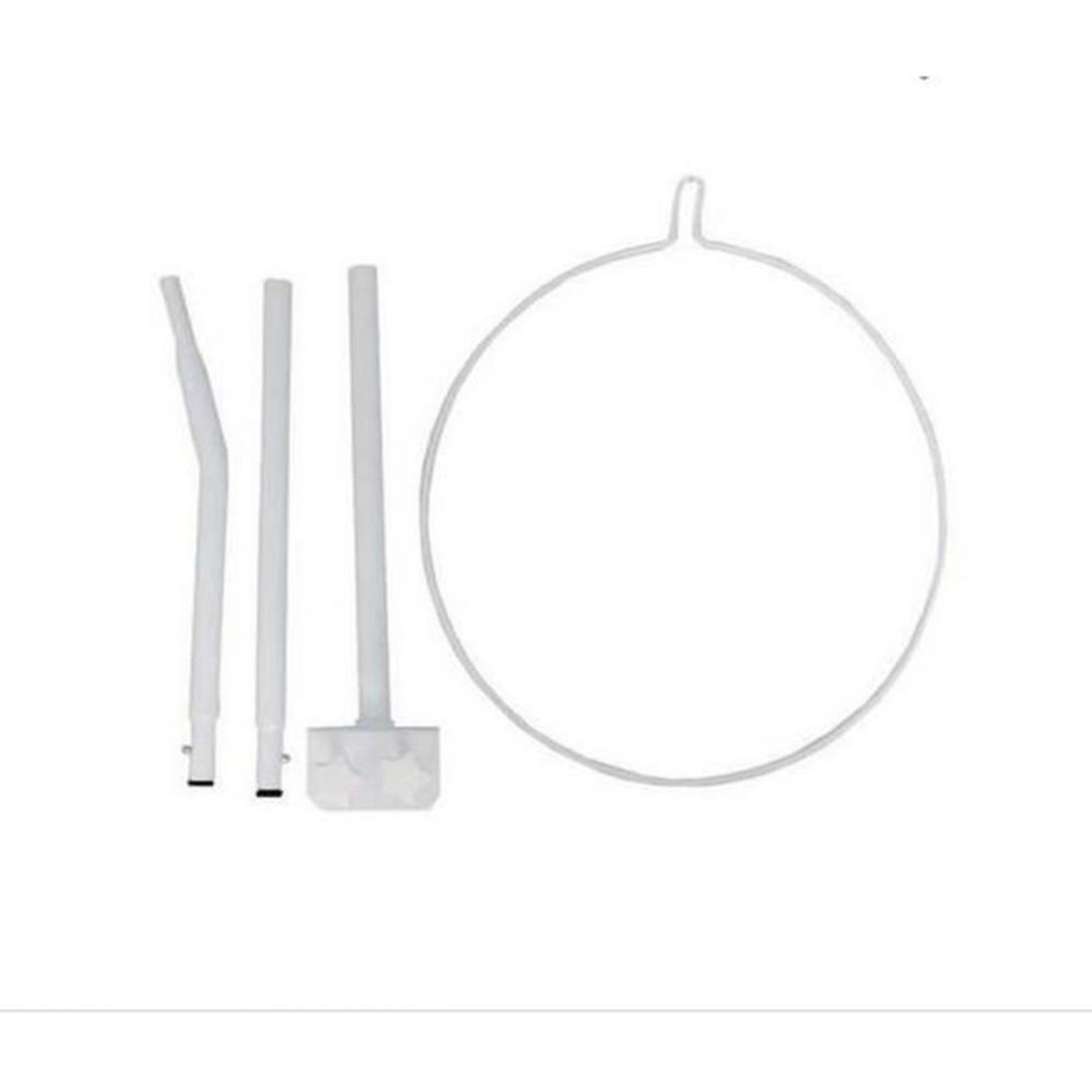 Voir la diapositive 3 : Canopy pour lit bébé avec support moustiquaire réglable, grand blanc