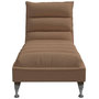 Voir la diapositive 4 : VIDAXL Chaise longue avec coussins marron tissu