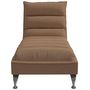 Voir la diapositive 4 : VIDAXL Chaise longue avec coussins marron tissu