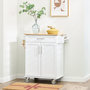 Voir la diapositive 6 : SOBUY Chariot de cuisine blanc avec tiroir et roulettes 83x46x91cm FKW13-II-WN