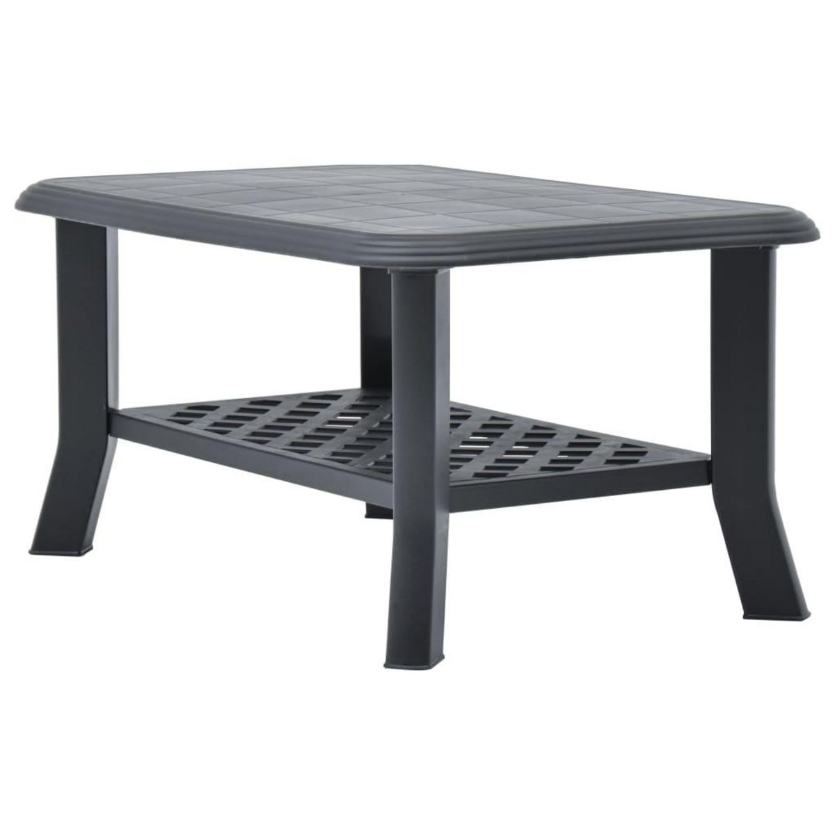 VIDAXL Table basse Anthracite 90x60x46 cm Plastique