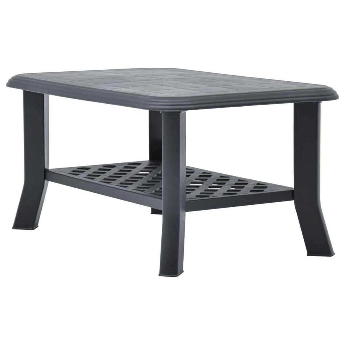 VIDAXL Table basse Anthracite 90x60x46 cm Plastique