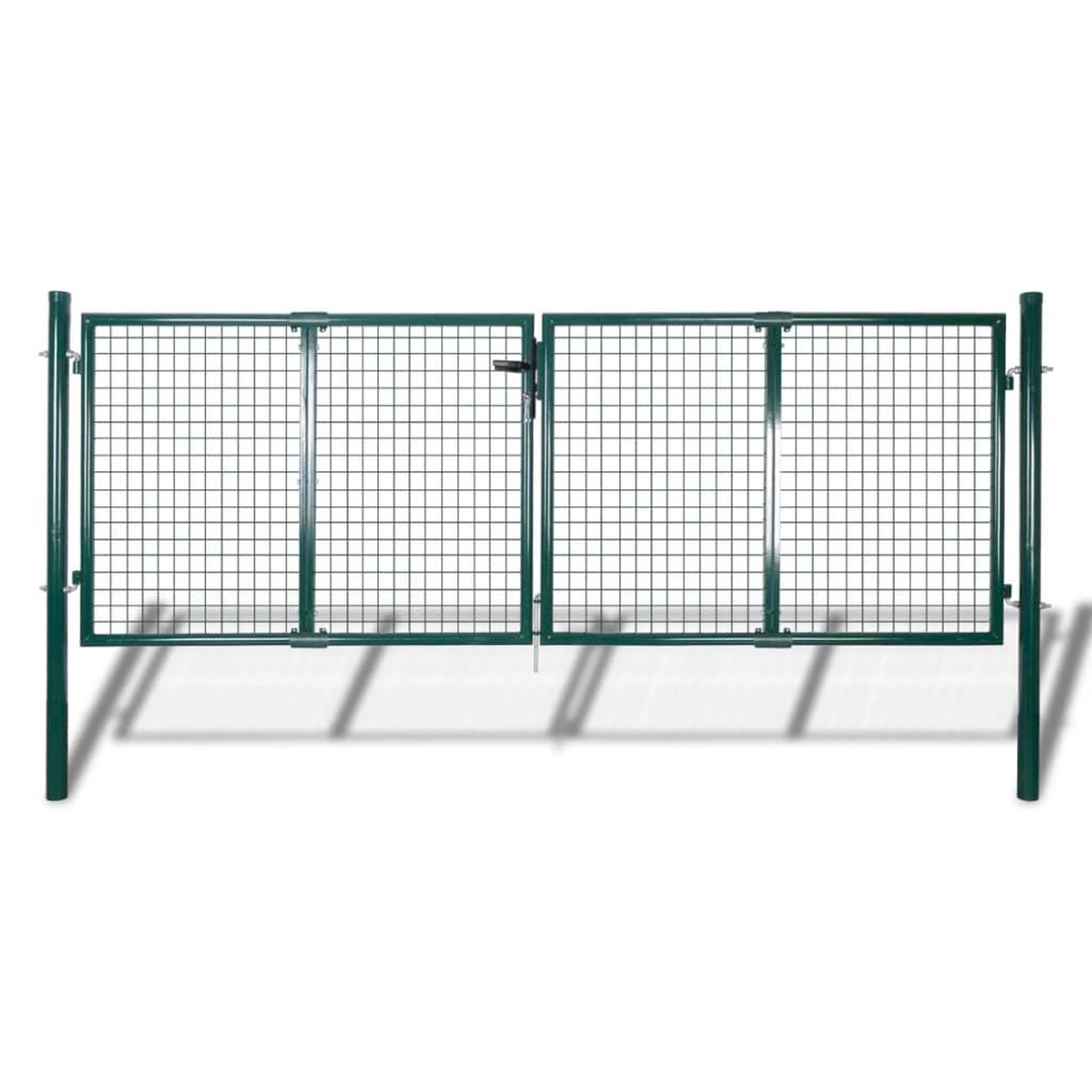 Voir la diapositive 1 : VIDAXL Portail de cloture en grillage galvanisee 289x75cm / 306x125 cm