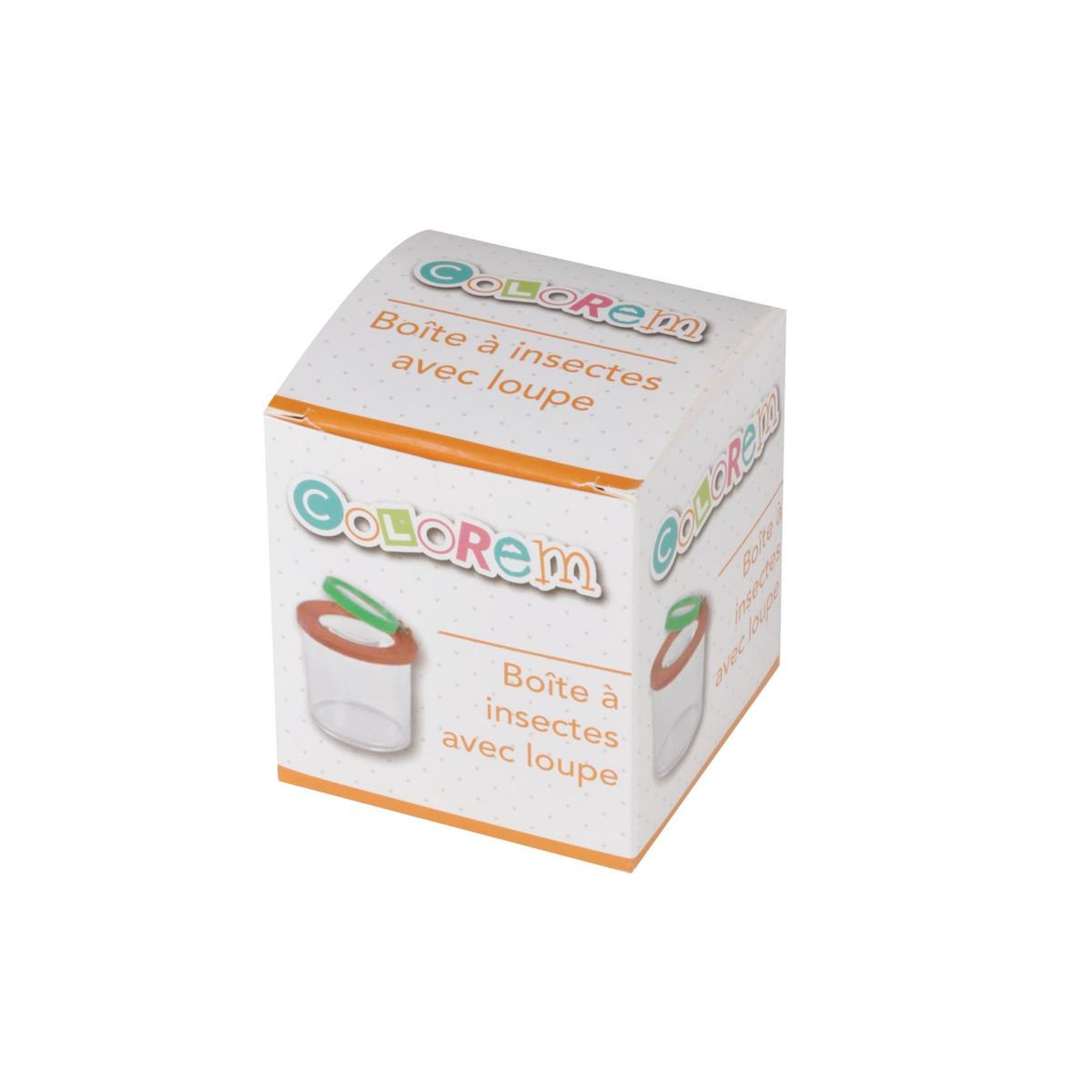 Voir la diapositive 2 : COLOREM Boite à insecte  loupe intégrée  9cm transparent