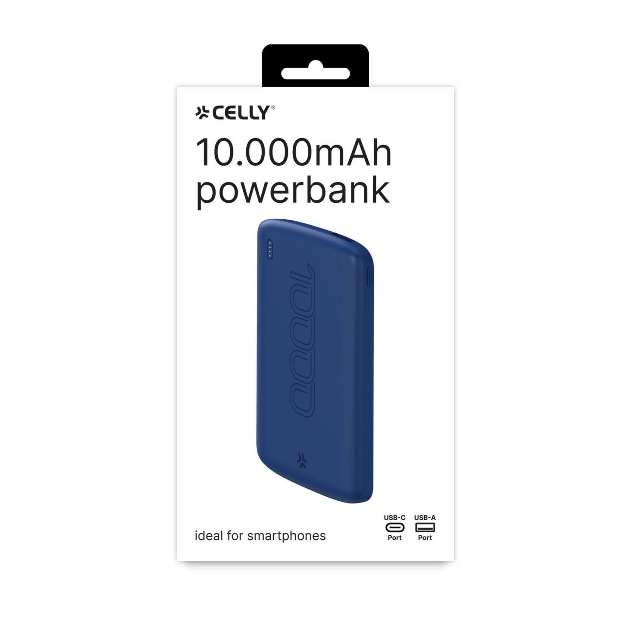 Voir la diapositive 3 : CELLY Celly PBE10000EVOBL banque d'alimentation électrique Lithium 10000 mAh Bleu