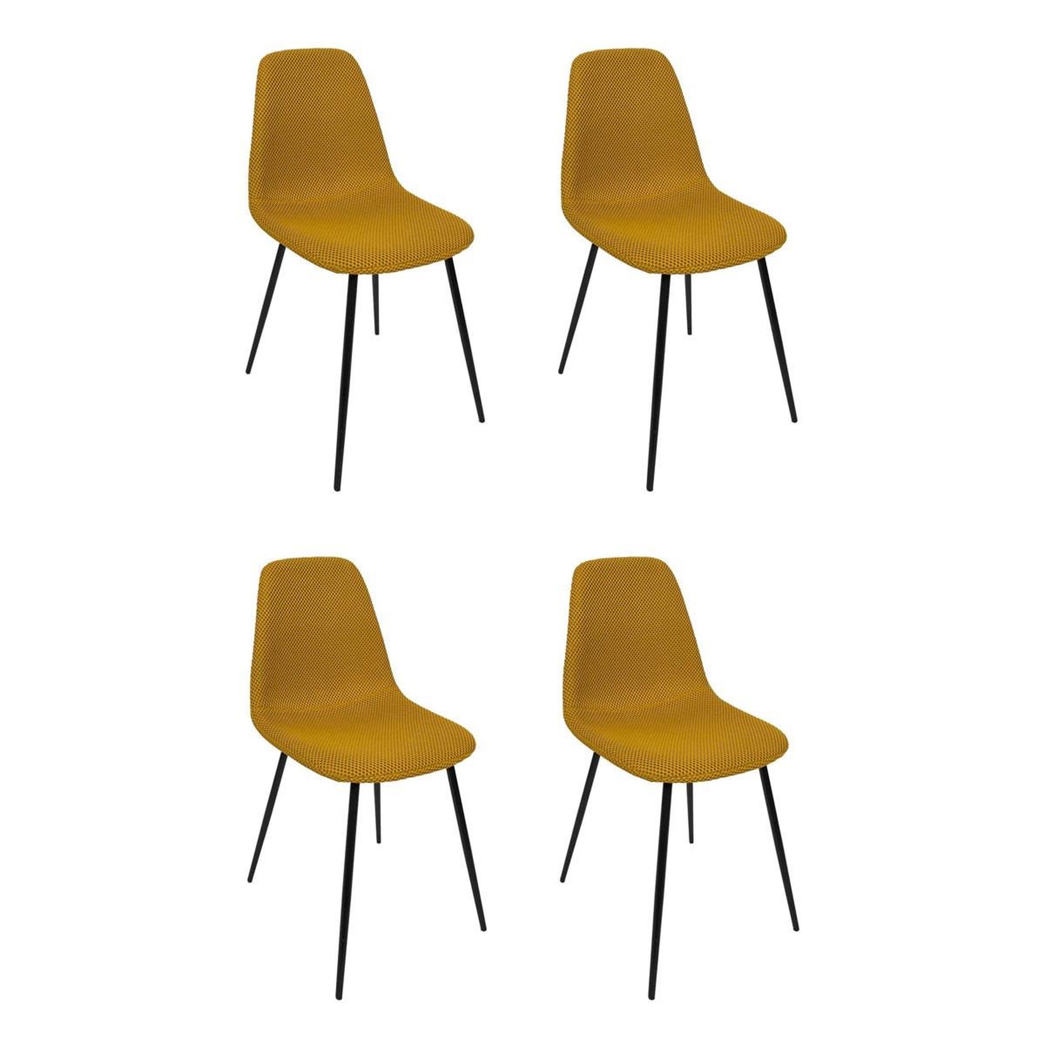 The Home Deco Factory Lot de 4 chaises  atome  86cm jaune