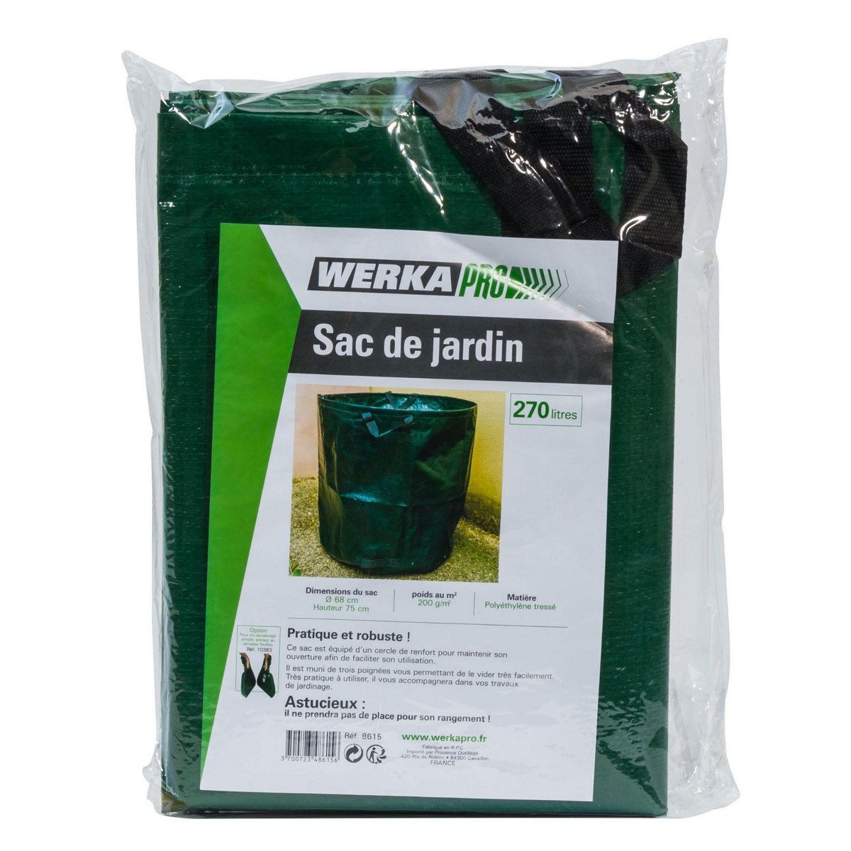 WERKAPRO Sac de jardin 270 litres  Ø68x75cm  WERKA PRO