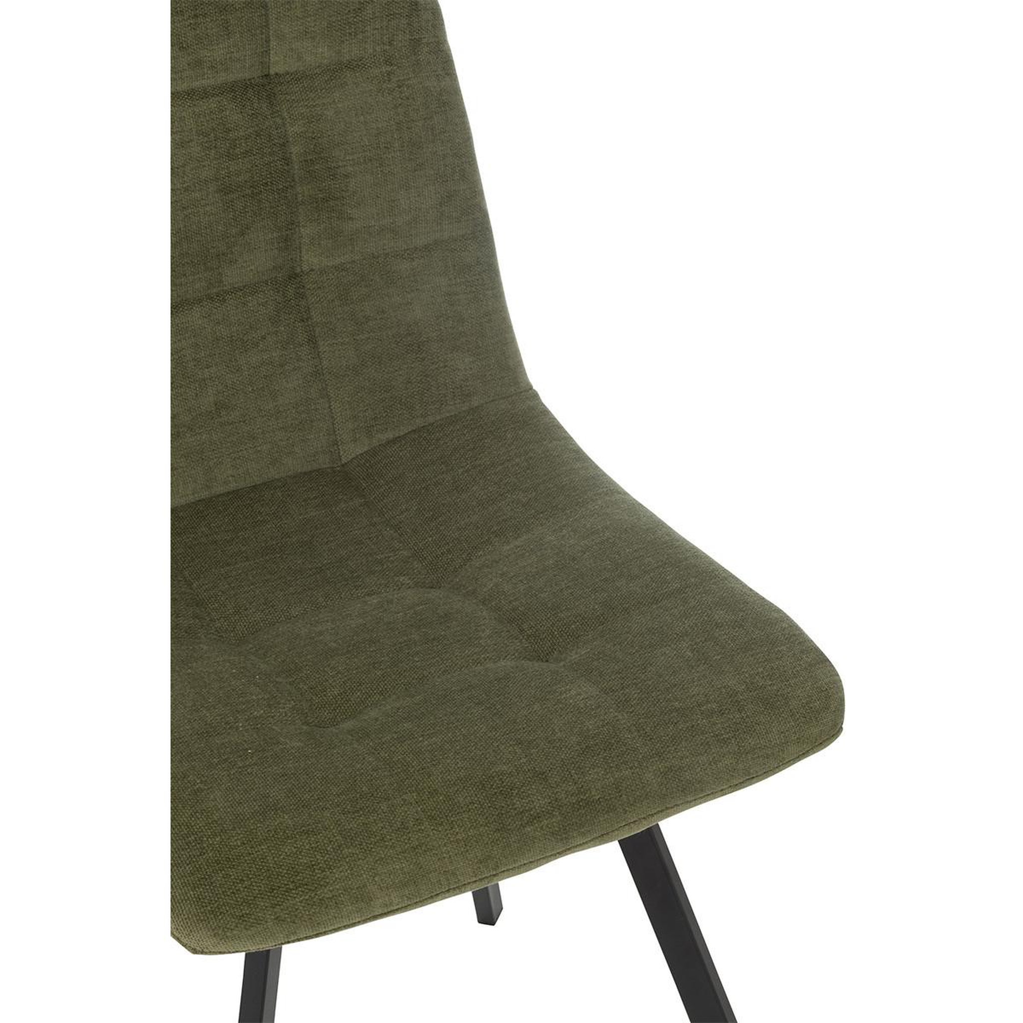 Voir la diapositive 5 : J-LINE Chaise matelassée  clark  85cm vert