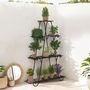 Voir la diapositive 2 : ID MARKET Etagère à pots de fleurs porte plante en métal 9 niveaux