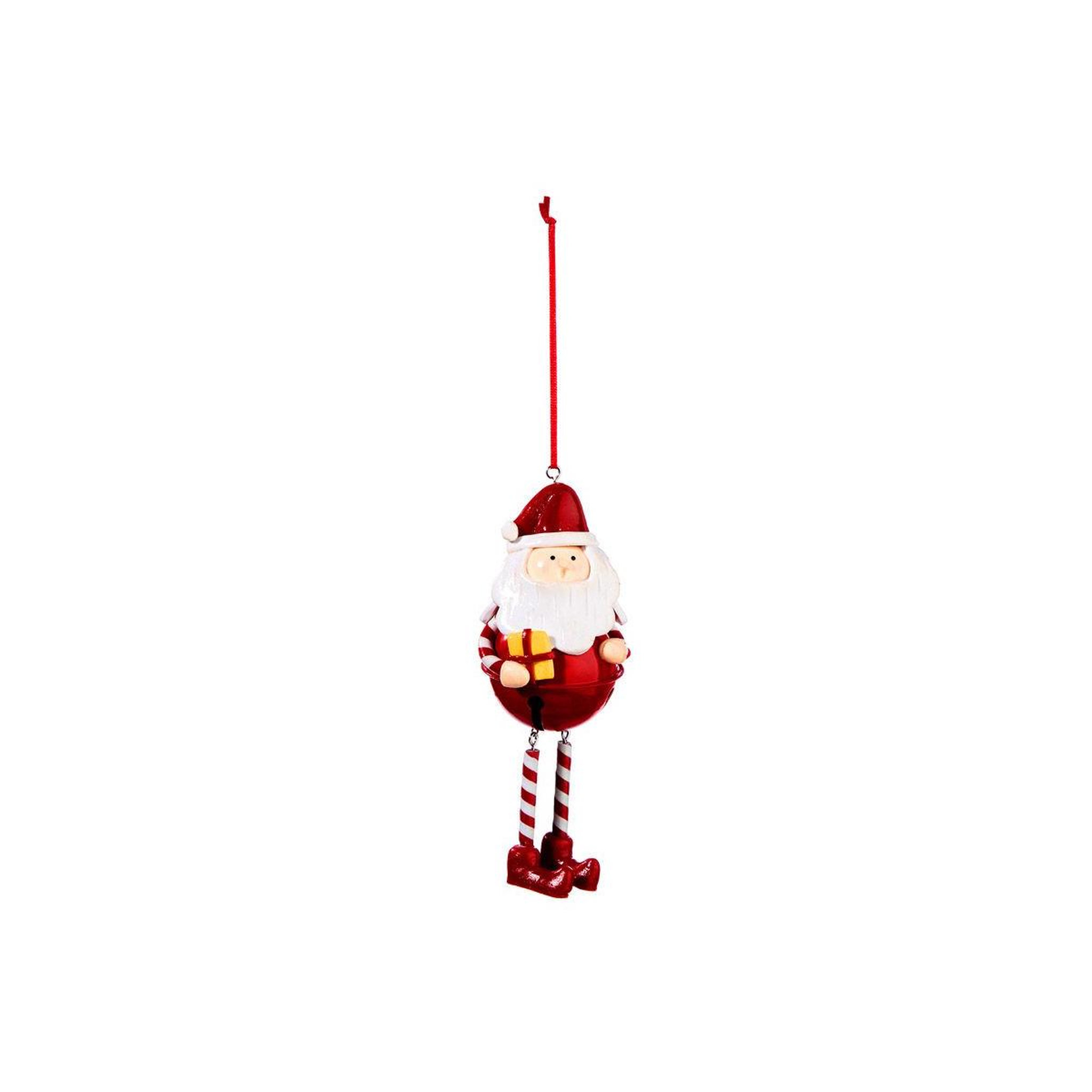 FEERIC LIGHT & CHRISTMAS Sujet de noël santa  soir  15cm rouge & blanc