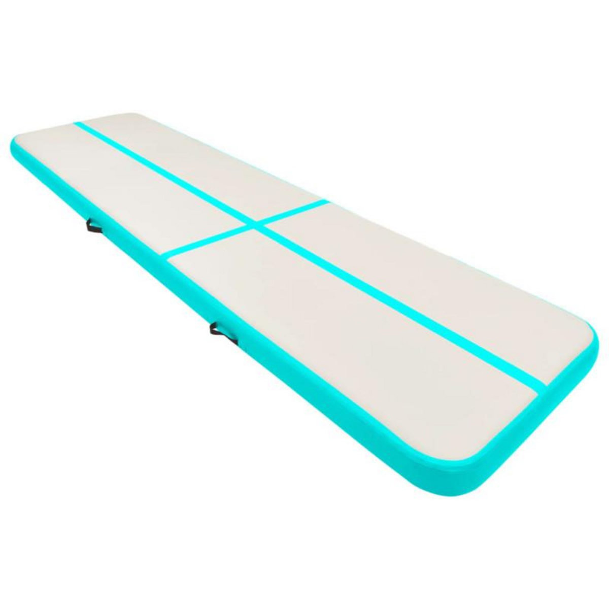 VIDAXL Tapis gonflable de gymnastique avec pompe 700x100x15cm PVC Vert