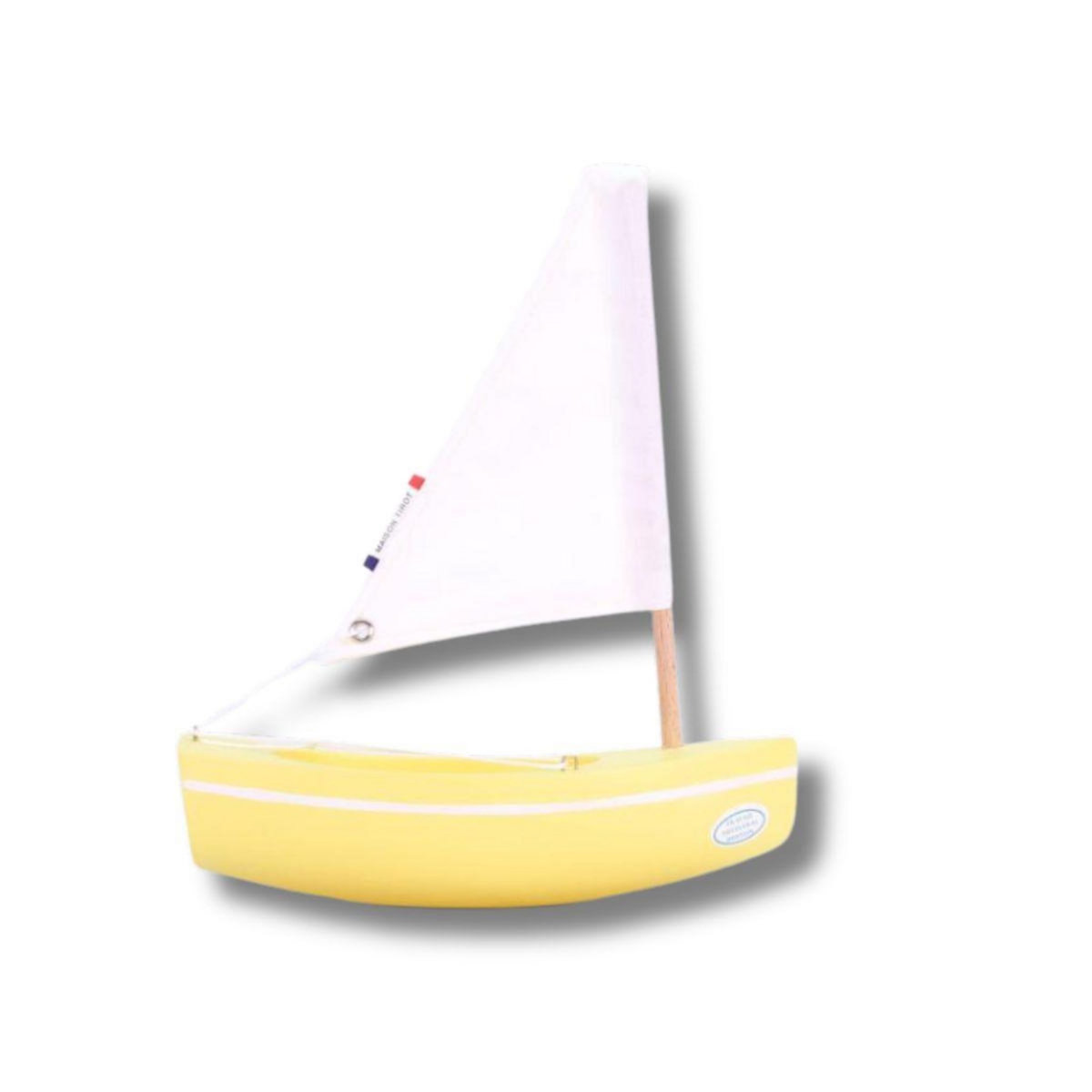 TIROT Le Bachi Jaune -Bateau en bois 17cm