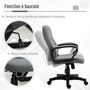 Voir la diapositive 6 : VINSETTO Vinsetto Chaise de bureau fauteuil bureau massant pivotant hauteur réglable tissu lin gris