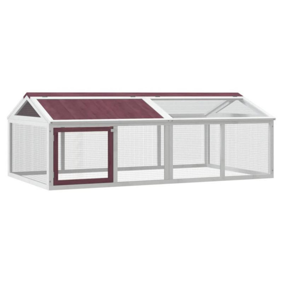 VIDAXL Enclos animaux moka 200x112,5x74 cm bois massif de pin