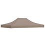 Voir la diapositive 2 : VIDAXL Toit de tente de reception 4x3 m Taupe 270 g/m^2
