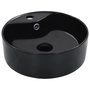 Voir la diapositive 1 : VIDAXL Lavabo avec trop-plein 36x13 cm Ceramique Noir