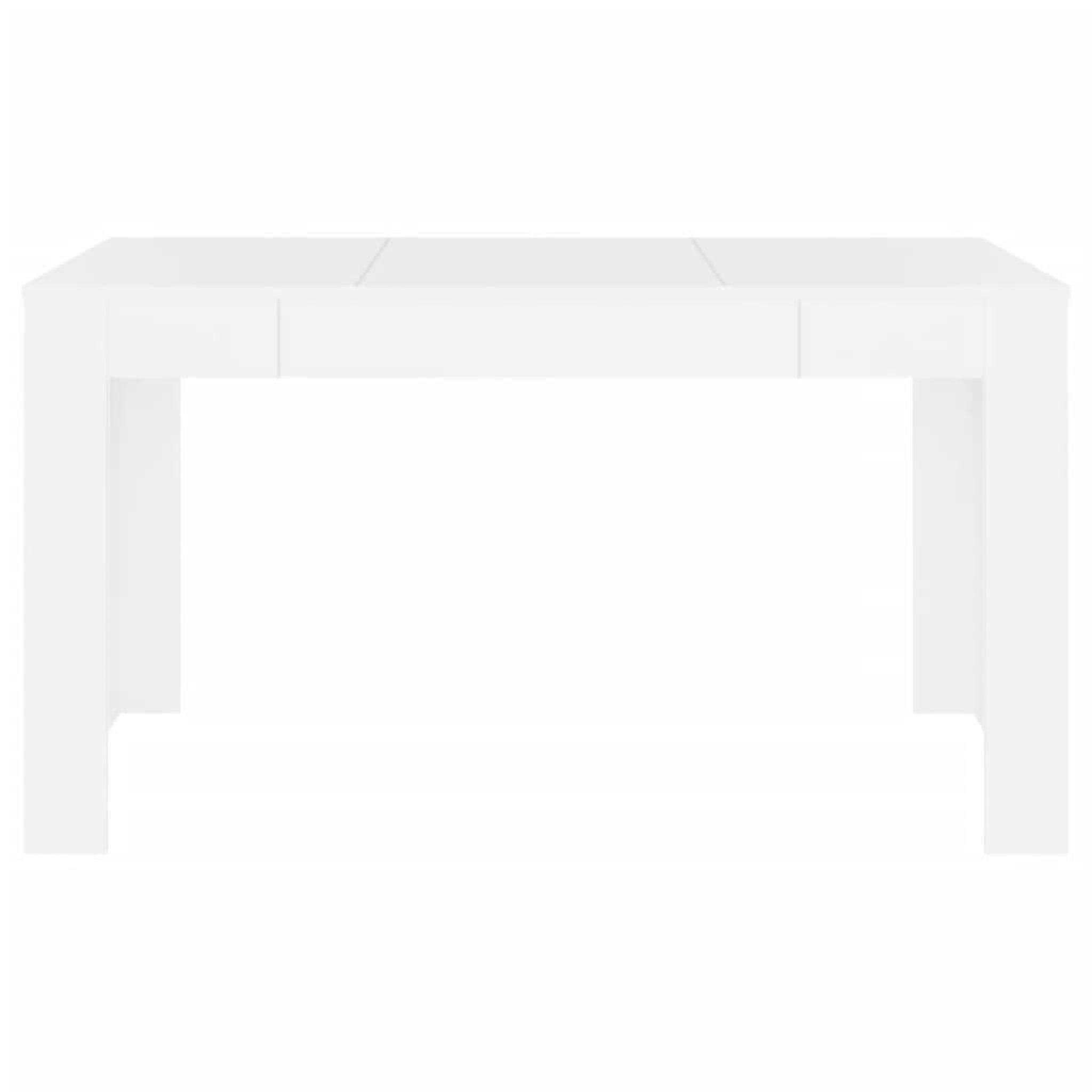 Voir la diapositive 3 : VIDAXL Table a manger Blanc 140x74,5x76 cm Bois d'ingenierie