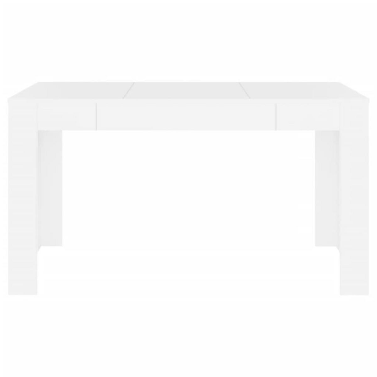 VIDAXL Table a manger Blanc 140x74,5x76 cm Bois d'ingenierie