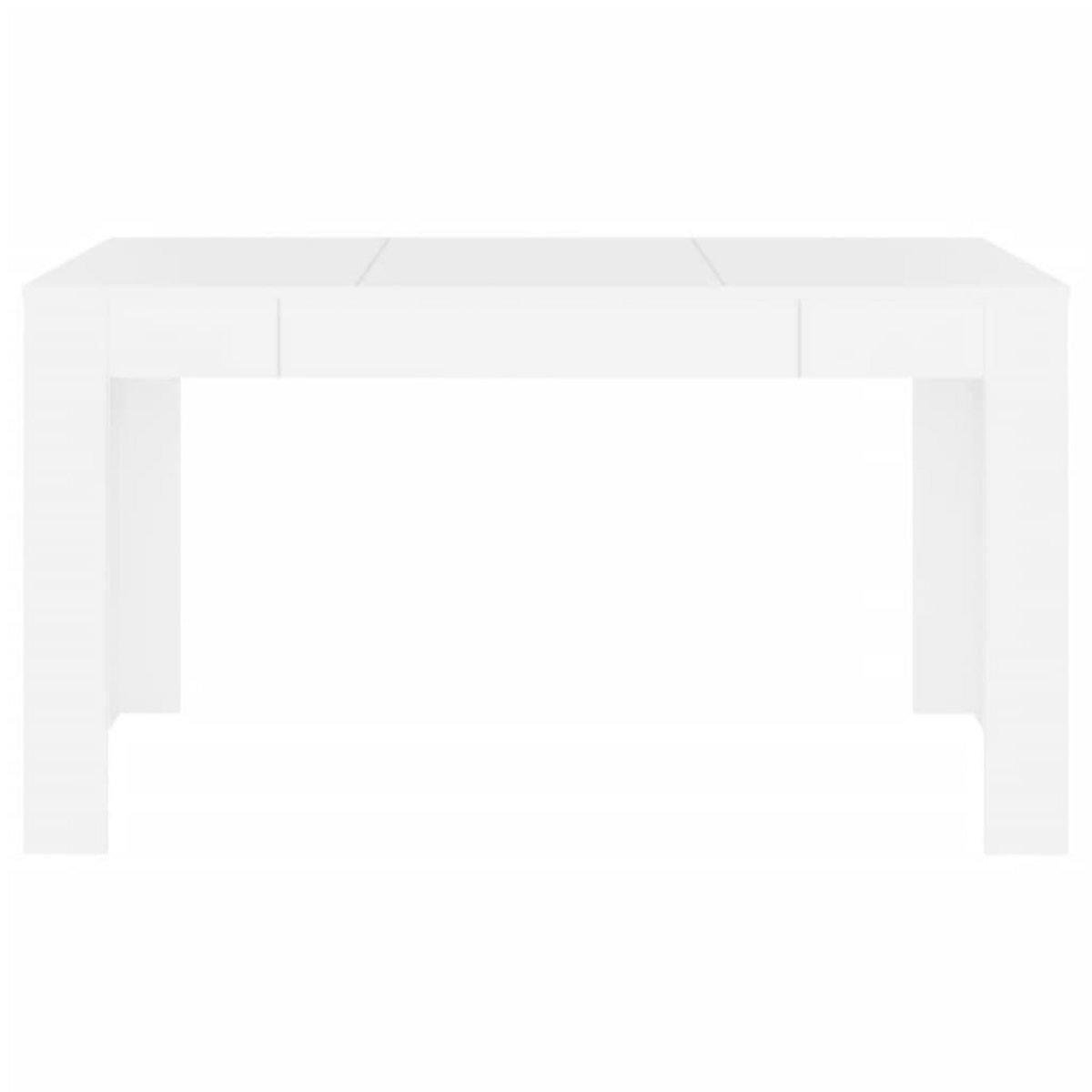 VIDAXL Table a manger Blanc 140x74,5x76 cm Bois d'ingenierie