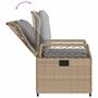 Voir la diapositive 5 : VIDAXL Ensemble a manger de jardin et coussins 3 pcs Beige poly rotin