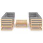Voir la diapositive 2 : VIDAXL Salon de jardin 7 pcs avec coussins Bois de pin massif