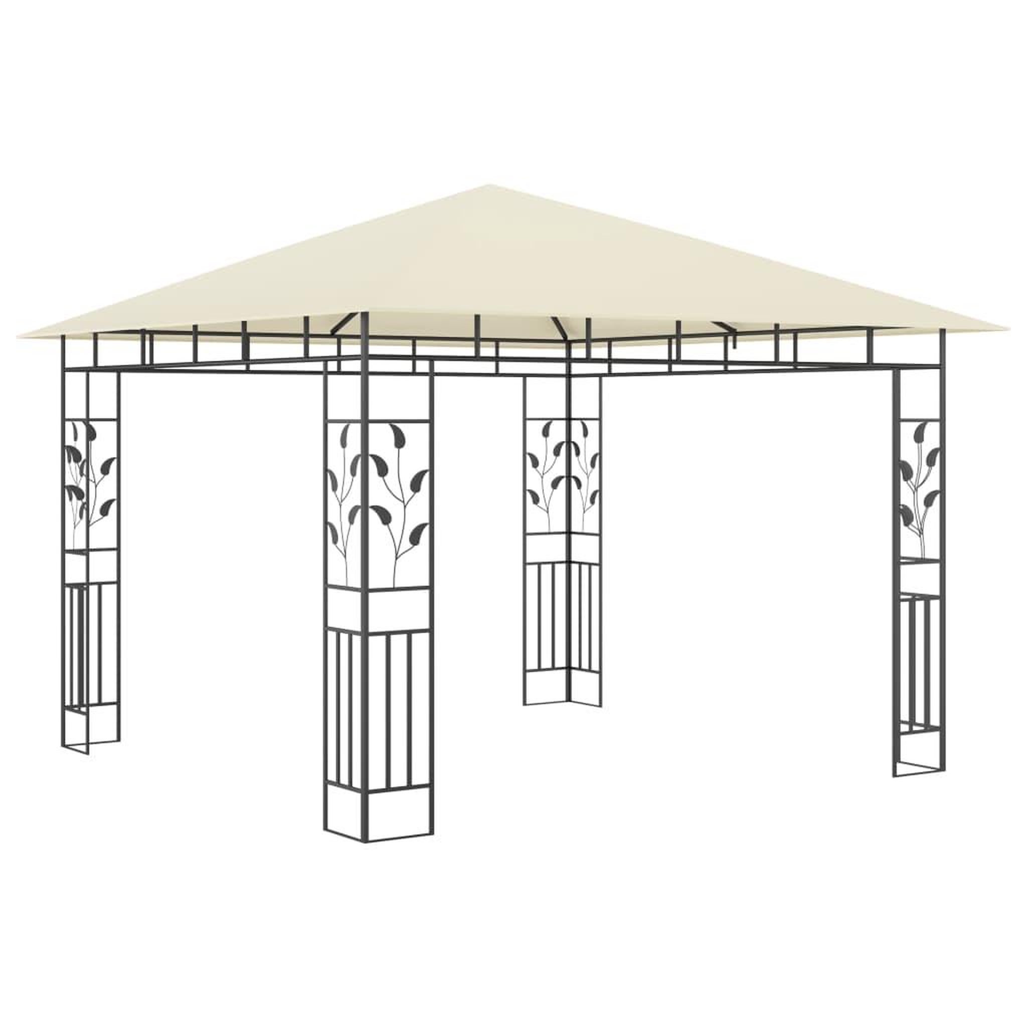 Voir la diapositive 2 : VIDAXL Belvedere avec moustiquaire 3x3x2,73 m Creme 180 g/m^2
