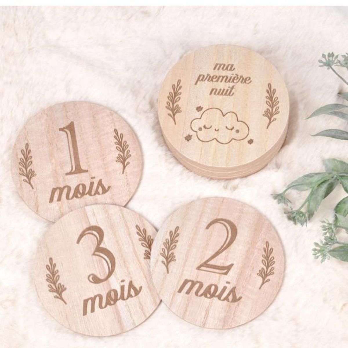 Paris Prix Lot de 12 Cartes Bébé Mixte  Étapes  9cm Naturel