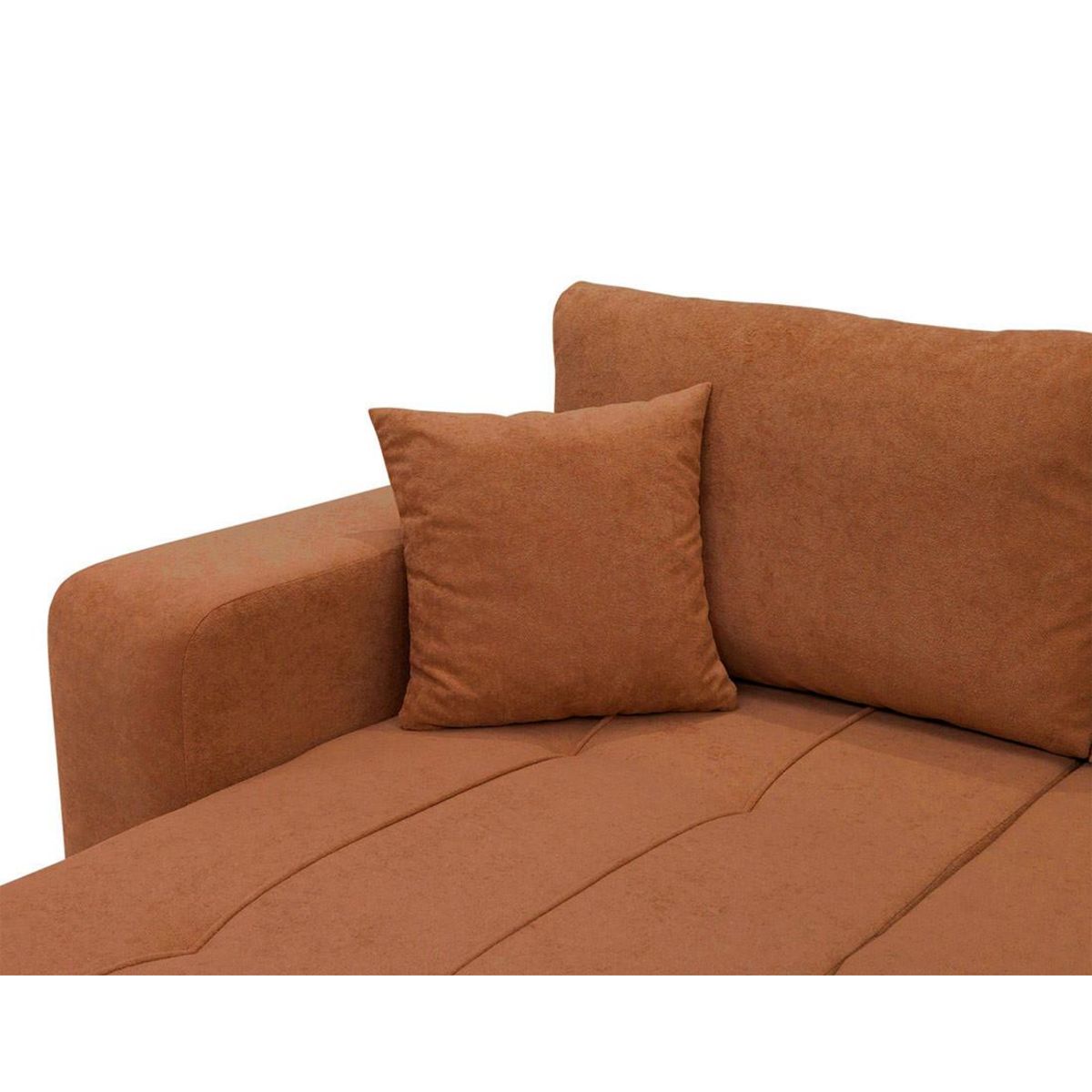 BEST MOBILIER Nicole - canapé panoramique en u 7 places convertible avec coffre en tissu