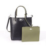 Voir la diapositive 1 : Lacoste Sac à Main Marine/Kaki Femme Lacoste Croc