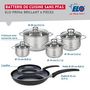 Voir la diapositive 2 : ELO Ensemble de 2 Poêles de cuisson 20 et 32 cm et 4 faitouts 12, 14, 16 et 20 cm Elo Prima Brillant