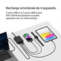 Voir la diapositive 5 : Belkin Chargeur 4 ports 2 USB-C 2 USB-A 108W Noir