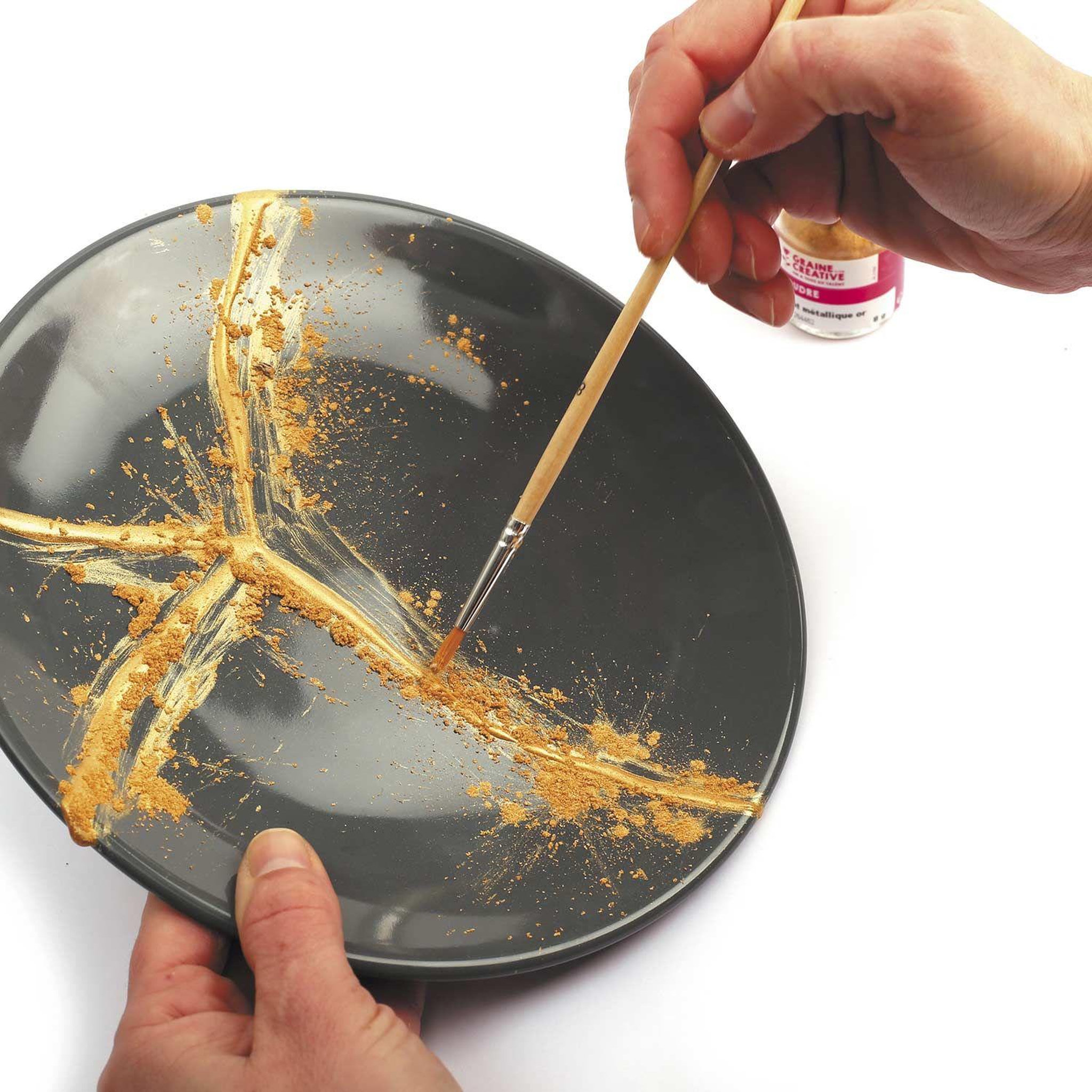Voir la diapositive 2 : Graine créative Coffret diy réparation kintsugi doré