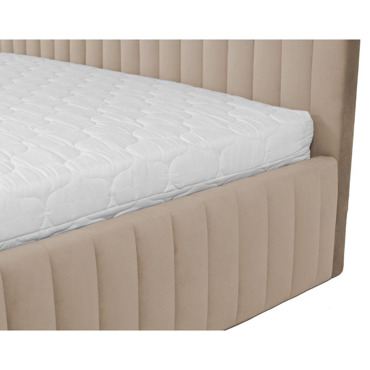 BEST MOBILIER Stuart - lit coffre - 160x200 cm - sommier inclus - en velours