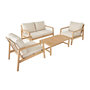 Voir la diapositive 1 : SWEEEK Salon de jardin en bois d'acacia et cordes beige. 4 personnes. ALISTE