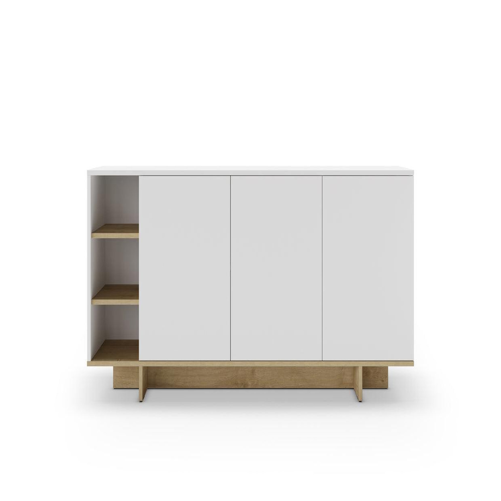 Voir la diapositive 1 : CASANOVA PARIS Calyo - buffet 3 portes 170cm en mélamine