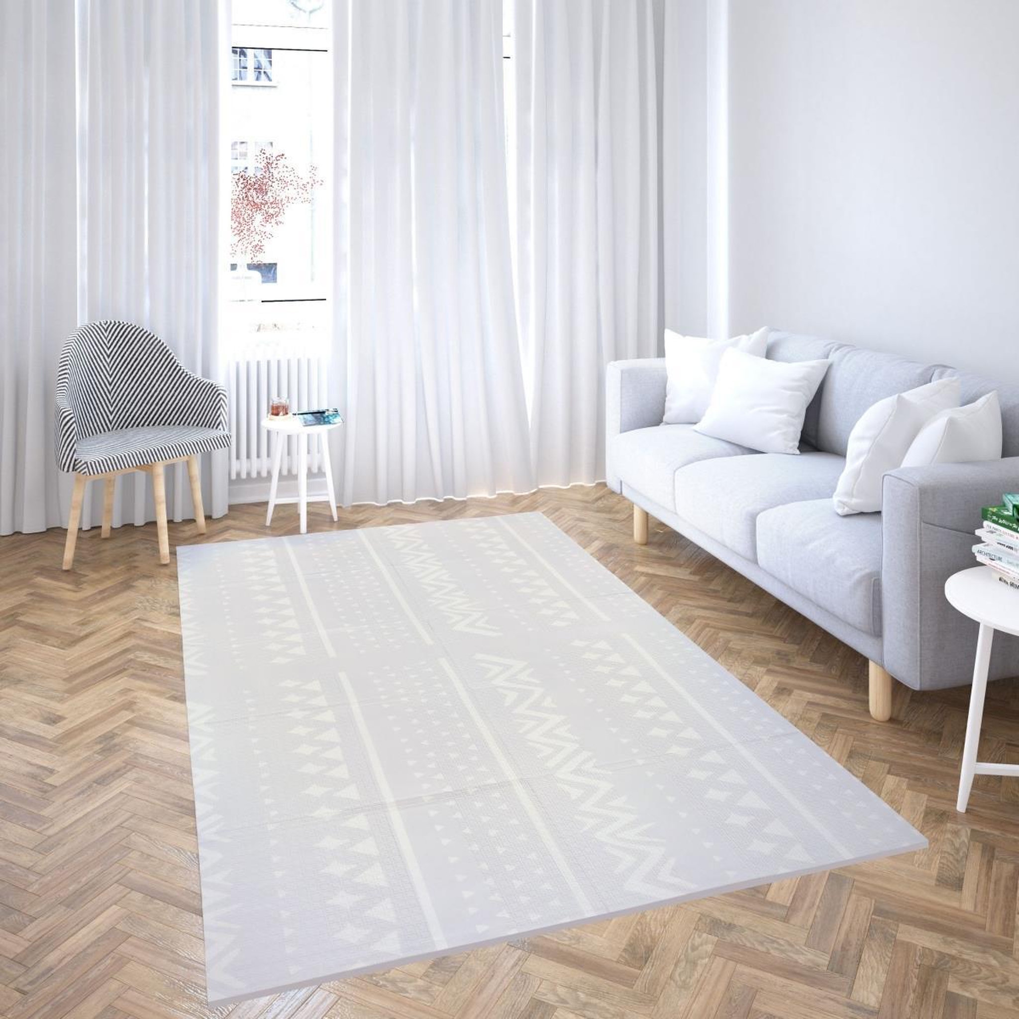 Voir la diapositive 3 : MOBY SYSTEM Tapis D'éveil Bébé Pliable Double faces, Tapis Mousse 180*120 Reversible, Facile à Nettoyer