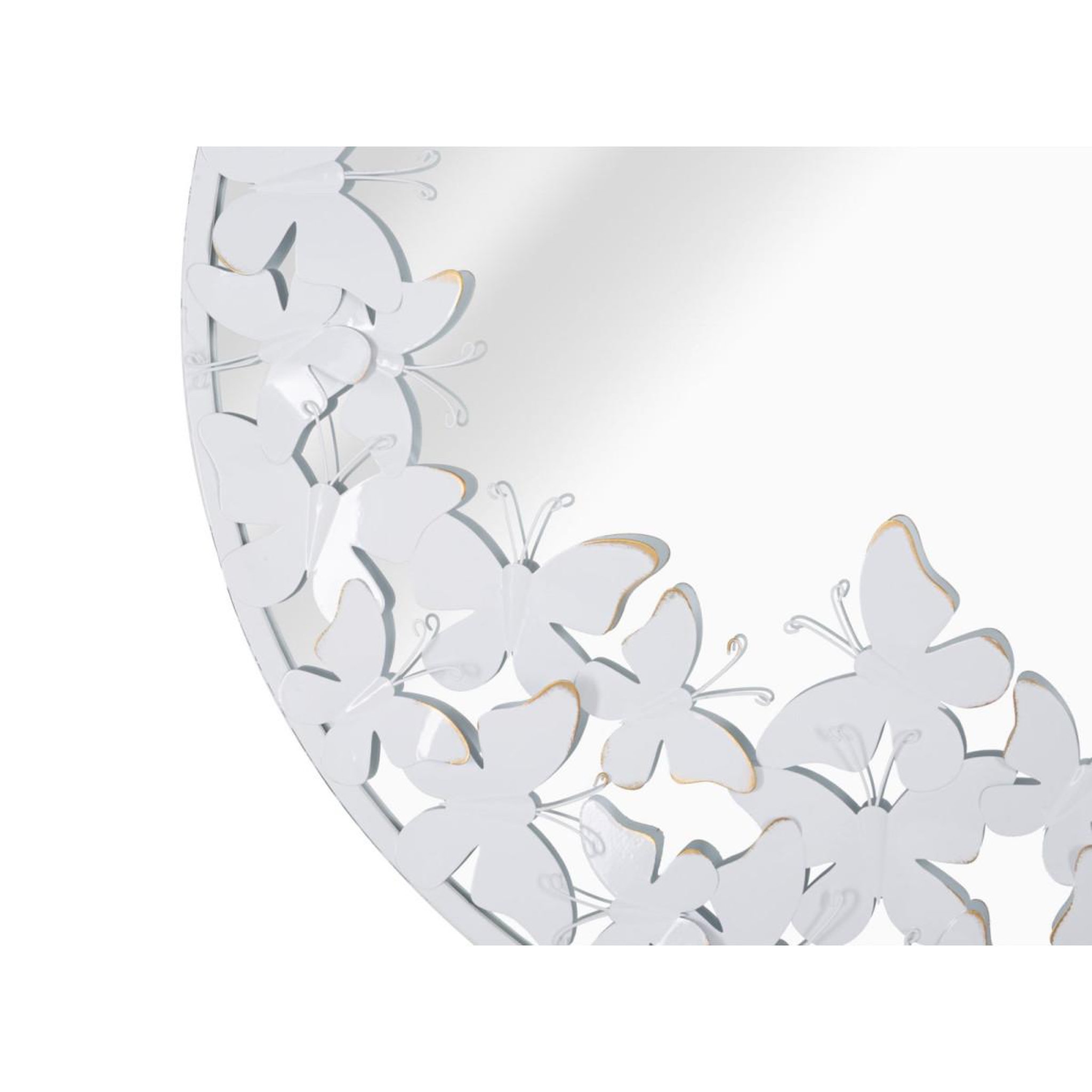 Voir la diapositive 2 : Paris Prix Miroir mural design  butterfly  62cm blanc