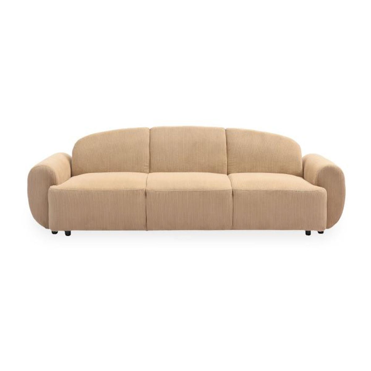 Paris Prix Canapé Convertible 3 Places en Velours  Buddy  234cm Beige