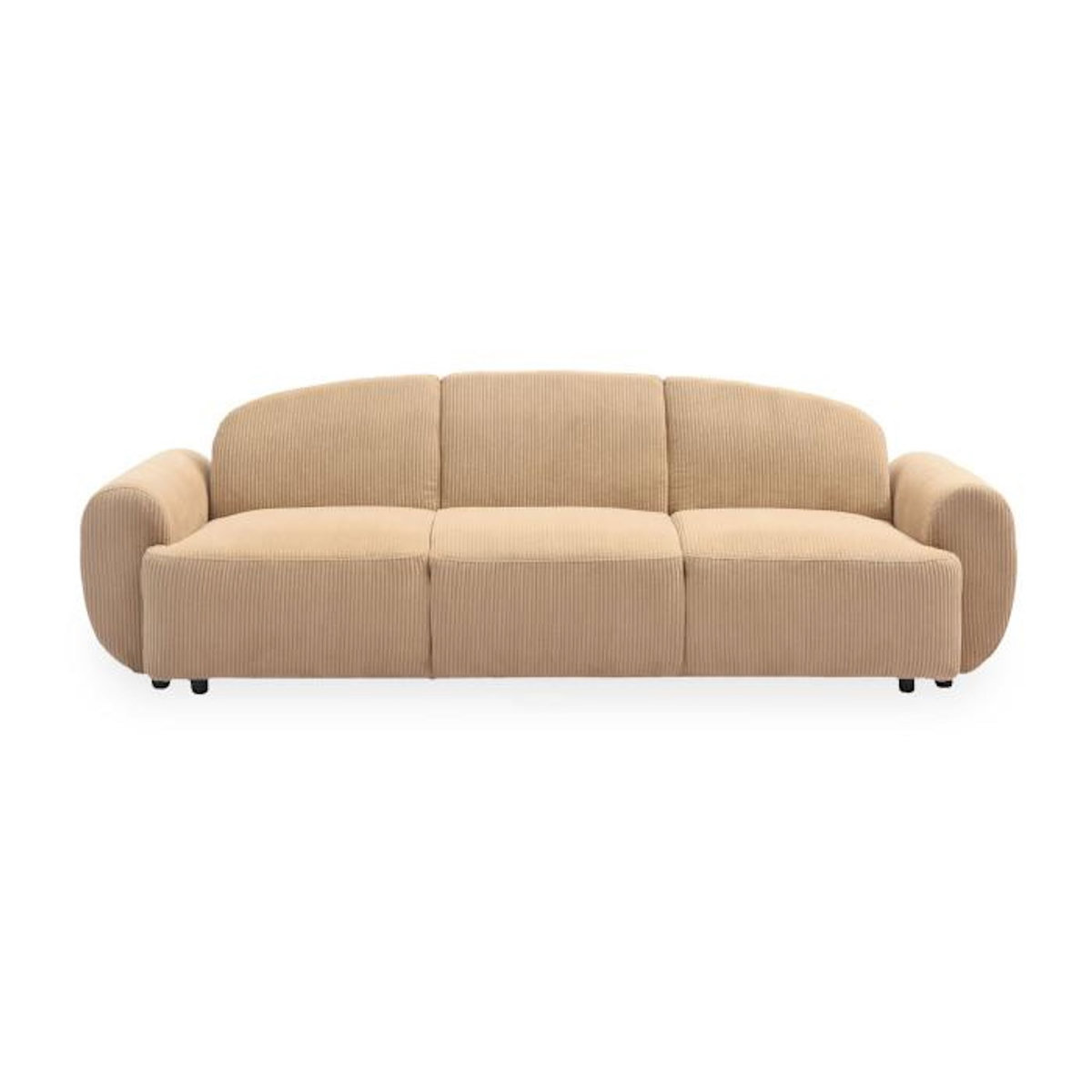 Paris Prix Canapé Convertible 3 Places en Velours  Buddy  234cm Beige