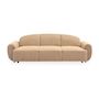 Voir la diapositive 2 : Paris Prix Canapé Convertible 3 Places en Velours  Buddy  234cm Beige