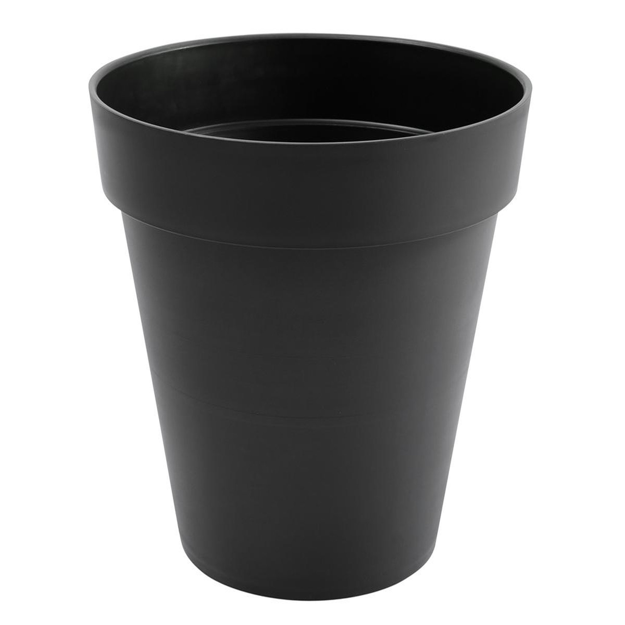 Voir la diapositive 2 : Eda Pot de fleur rond Toscane Ø 60 x H.47 cm - Gris Anthracite - Eda